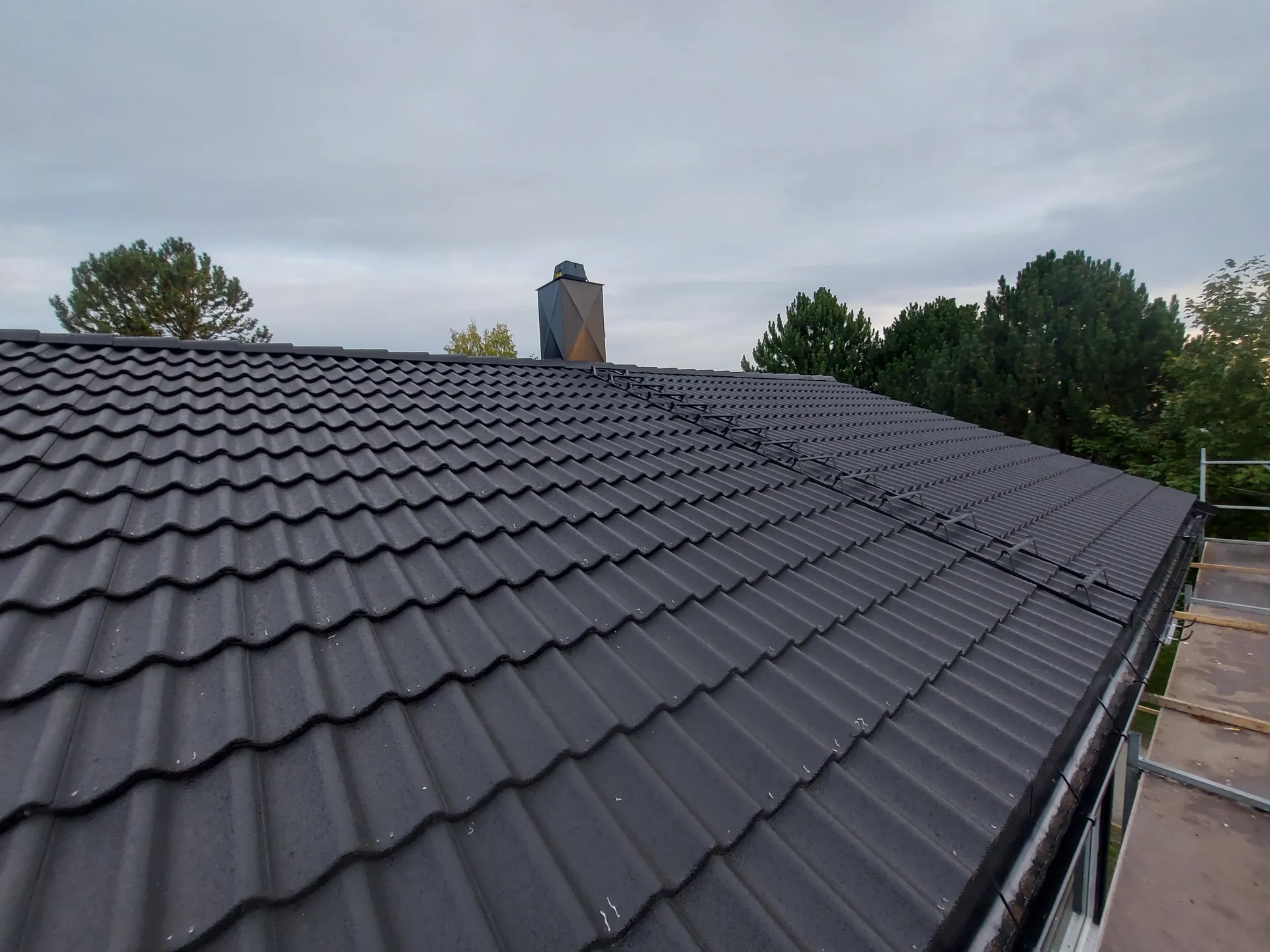 Trapesplater på tak